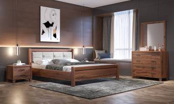 Κρεβάτι διπλό ξύλινο Ν16Δ