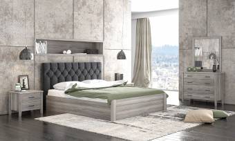 Κρεβάτι διπλό Ν56 με αποθηκευτικό χώρο + μηχανισμό + ορθοπεδικό τελάρο