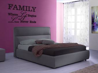 Κρεβάτι διπλό Ares 160 Χ 200 Premium Grey